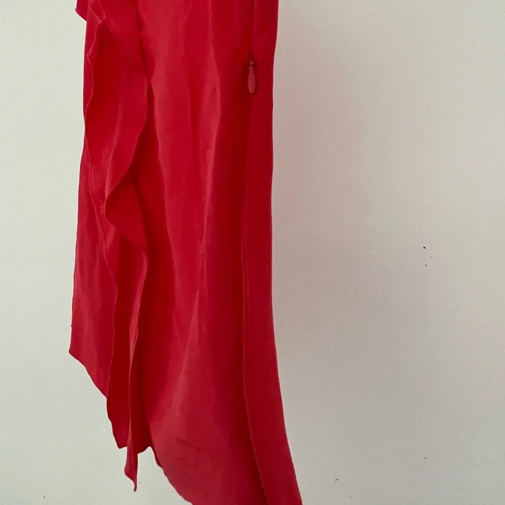 Women’s red silk blouse - Picture 6 of 6